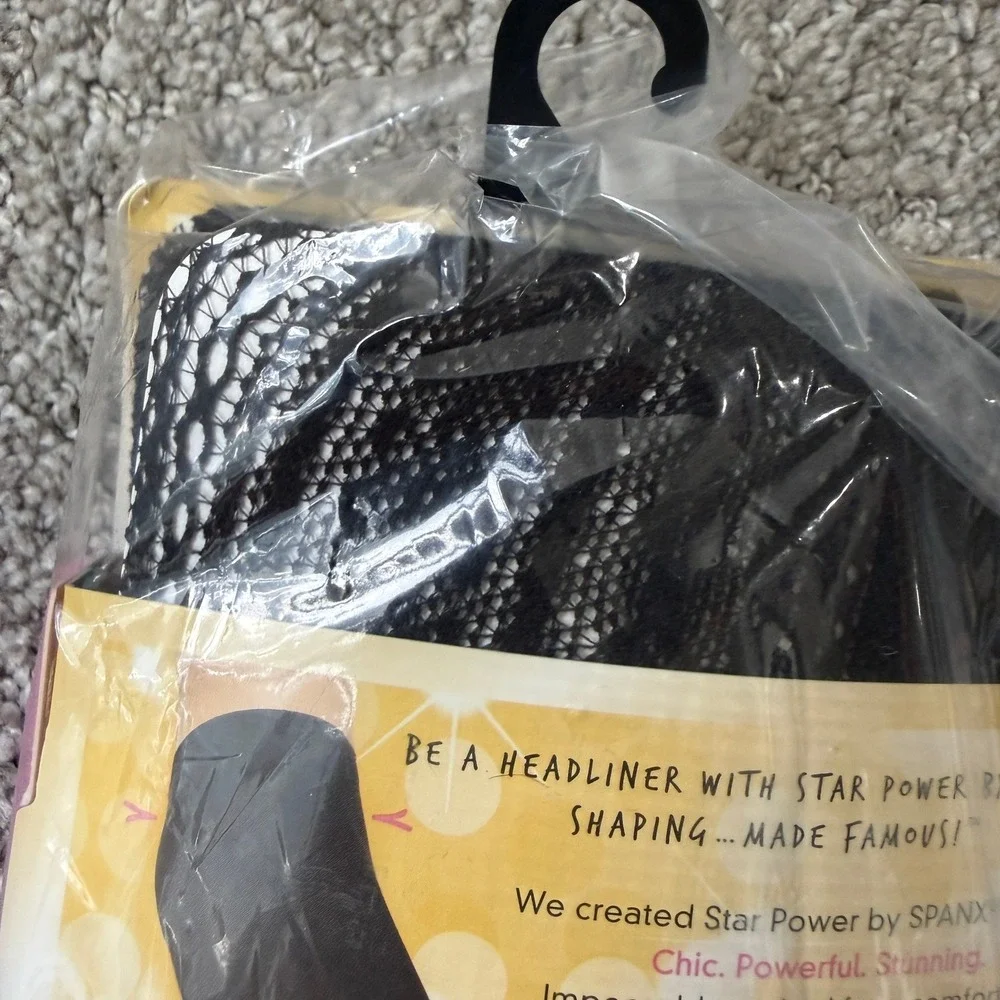 SPANX Star Power Center Stage Open Weave Shaping Tights Boudoir‎ Size E